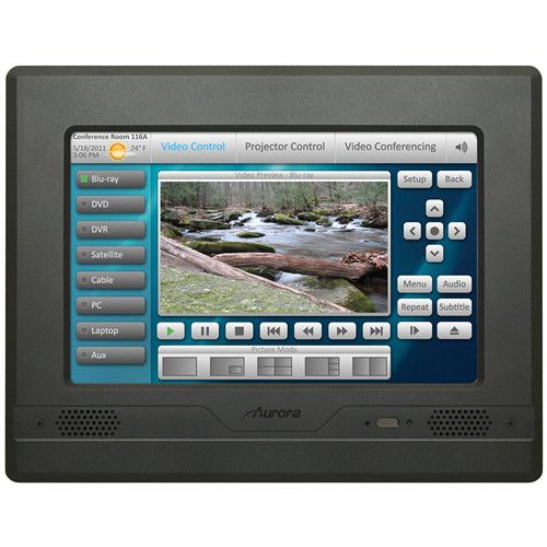 Aurora 13" In-Wall Color Touch Panel / Controller (Black)  - NXT-1330-B