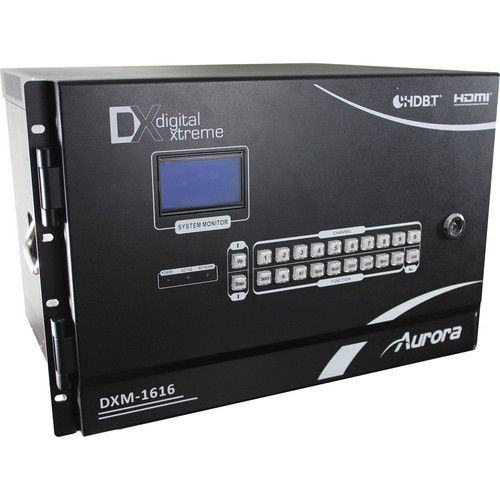 Aurora 16x16 Digital Xtreme Matrix w/HDBaseT & Fiber Support Matrix Card Frame - DXM-1616-G2