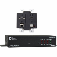 Aurora 2 Input HDBaseT Wall Plate (VGA, HDMI, LAN, USB 2.0) - 330'/600' HDMI & 230' USB 2.0 Ext DXW HDBaseT Wall-Plate Kit - DXW-2EUH-S2-B