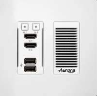 Aurora 3rd gen. 4K 10Gbps SDVoE AV-over-IP transmitter 2-gang wall plate (ASIC model, copper version, white) - IPX-TX3A-WP2-C-W