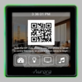 Aurora (Coming Soon. Call for Availability) 4� 1:1 aspect ratio wall mount ReAX touch panel control system with serial, relays, I/O, IR, and Ethernet control ports (black) - RXT-4WM-G3-B
