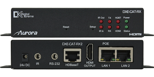 Aurora HDBaseT™ receiver box (330/600-ft HDMI) - DXE-CAT-RX2-4K