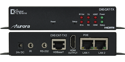 Aurora HDBaseT� transmitter box (330/600-ft HDMI) - DXE-CAT-TX2-4K