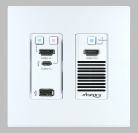Aurora Next-gen 4K60 4:4:4 1Gbps AV-over-IP transceiver wall plate utilizing Aurora�s Mimix� CODEC technology (White) - VPX-TC1-WP2-PRO-W