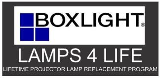 BoxLight "Lamps 4 Life" Lifetime Replacement Lamp Program - Government/Education Customers Only