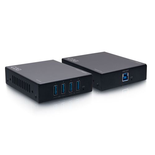 C2G Superbooster 4-Port USB over Cat6a Extender Kit - 54265