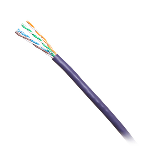 Cables To Go 1000ft (304.8m) TAA-Compliant Cat6 Bulk Unshielded (UTP) Ethernet Network Cable with Solid Conductors-Riser CMR-Rated - Purple - C2G56039