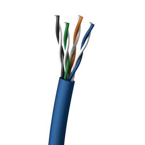 Cables To Go 1000ft Cat5e Bulk Shielded (STP) Ethernet Network Cable with Solid Conductors - In-Wall CM-Rated - Blue - 32388