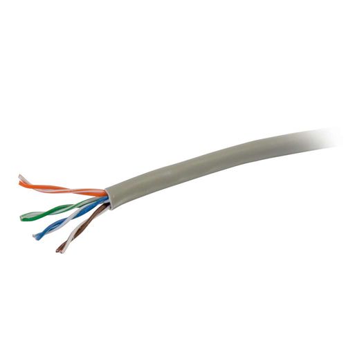 Cables To Go 1000ft Cat5e Bulk Unshielded (UTP) Ethernet Network Cable with Solid Conductors - Plenum CMP-Rated - Gray - 56004