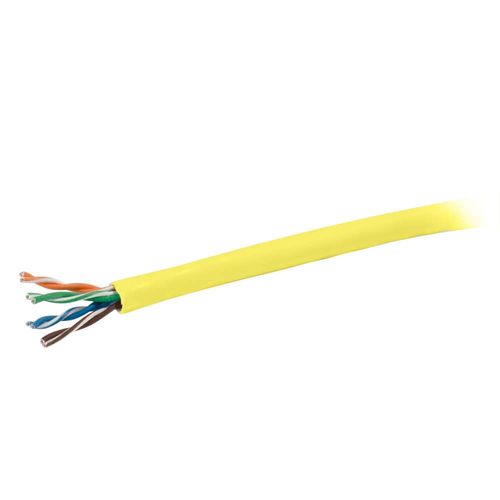 Cables To Go 1000ft Cat5e Bulk Unshielded (UTP) Ethernet Network Cable with Stranded Conductors - In-Wall CM-Rated - Yellow - 43404