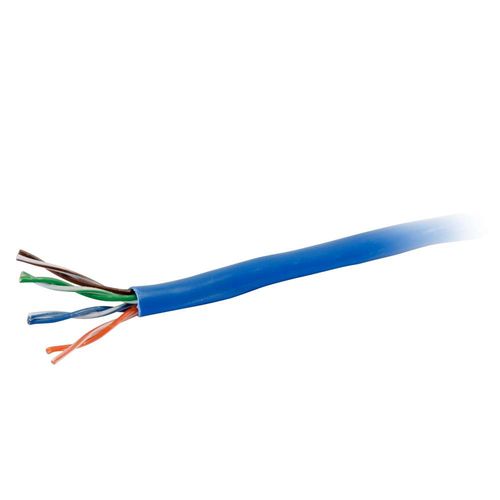 Cables To Go 1000ft Cat6 Bulk Unshielded (UTP) Ethernet Network Cable with Solid Conductors - Plenum CMP-Rated - Blue - 56019