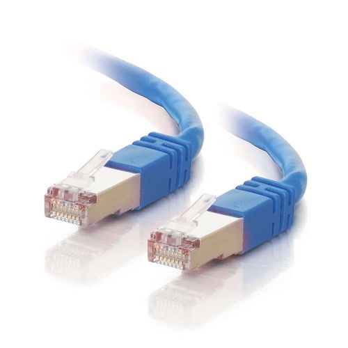 Cables To Go 100ft Cat5e Molded Shielded (STP) Ethernet Network Patch Cable - Blue - 28707