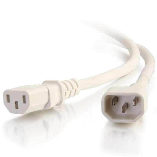 Cables To Go 10ft 14AWG Power Cord (IEC320C14 to IEC320C13) - White - 17569