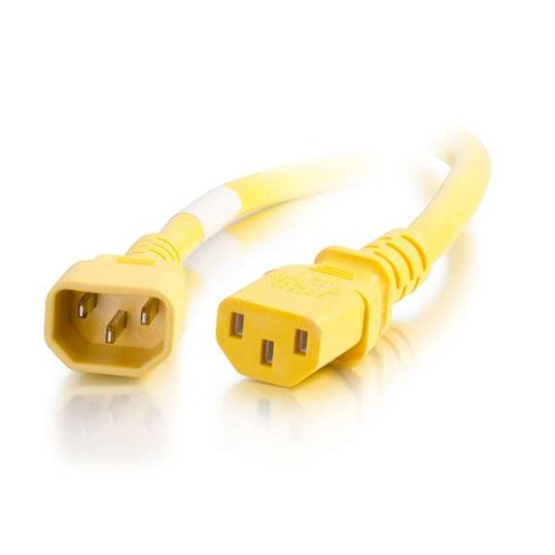 Cables To Go 10ft 14AWG Power Cord (IEC320C14 to IEC320C13) - Yellow - 17568
