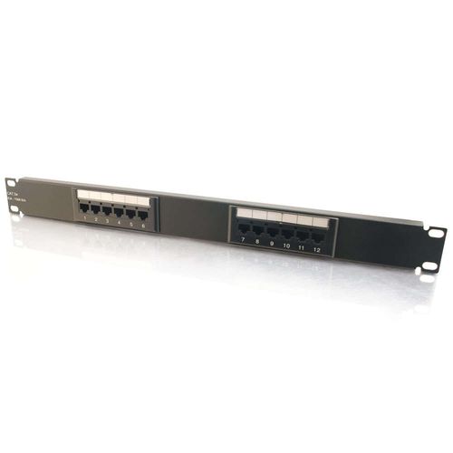 Cables To Go 12-Port Cat5E 110-Type Patch Panel - 03850