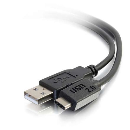 Cables To Go 12ft USB 2.0 USB-C to USB-A Cable M/M - Black - 28873