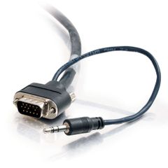 Cables To Go 15ft VGA + 3.5mm A/V Cable with Rounded Low Profile Connectors M/M - Plenum CMP-Rated - 40175