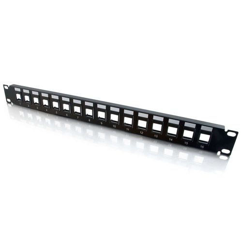 Cables To Go 16-Port Blank Keystone/Multimedia Patch Panel - 03858
