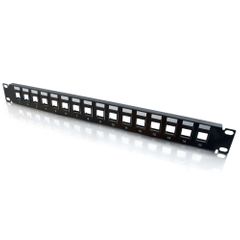 Cables To Go 16-Port Blank Keystone/Multimedia Patch Panel - 03858