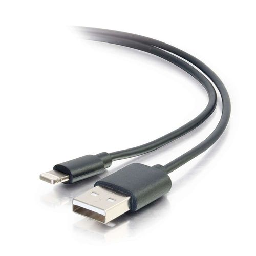 Cables To Go 1m USB A Male to Lightning Male Sync and Charging Cable - Black (3.3ft) - 35499