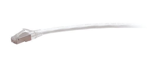 Cables To Go 20ft (6.1m) TAA-Compliant F-Series Cat6a Snagless Shielded (STP) Network Cable - White - C2G43973