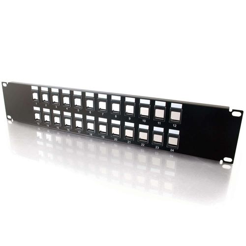Cables To Go 24-Port Blank Keystone/Multimedia Patch Panel - 03859