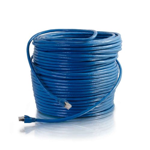 Cables To Go 250ft Cat6 Snagless Solid Shielded Ethernet Network Patch Cable - Blue - 43123