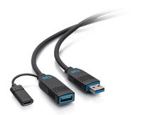 Cables to go 25ft (7.6m) C2G Performance Series USB-A Male to USB-A Female Active Optical Extension Cable (AOC) - 3.2 Gen 2 (10Gbps) Plenum Rated - C2G30078