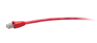 Cables To Go 25ft (7.6m) TAA-Compliant F-Series Cat6 Snagless Shielded (STP) Network Cable - Red - C2G43762