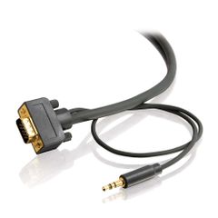 Cables To Go 25ft Flexima™ VGA + 3.5mm A/V Cable M/M - In-Wall CL3-Rated - 28252