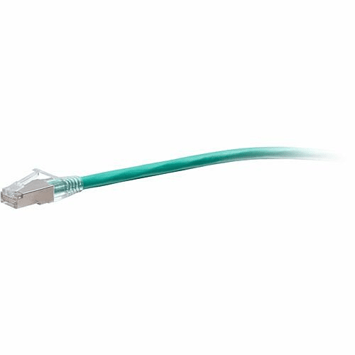 Cables To Go 30ft (9.1m) TAA-Compliant F-Series Cat6a Snagless Shielded (STP) Network Cable - Green - C2G43870