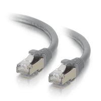 Cables To Go 30ft Cat6a Snagless Shielded STP Ethernet Network Patch Cable - Gray - CG00653
