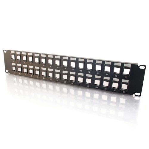 Cables To Go 32-Port Blank Keystone/Multimedia Patch Panel - 03860