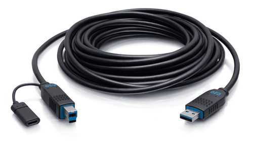 Cables to go 35ft (10.7m) C2G Performance Series USB-A Male to USB-B Male Active Optical Cable (AOC) - 3.2 Gen 2 (10Gbps) Plenum Rated - C2G30086