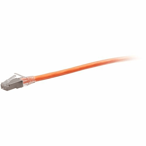 Cables To Go 35ft (10.7m) TAA-Compliant F-Series Cat6a Snagless Shielded (STP) Network Cable - Orange - C2G43934