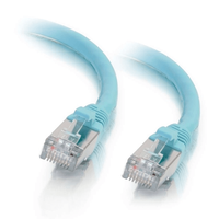 Cables To Go 35ft Cat6a Snagless Shielded STP Ethernet Network Patch Cable - Aqua - CG00756