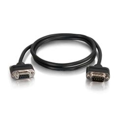 Cables To Go 35ft Serial RS232 DB9 Cable with Low Profile Connectors M/F - In-Wall CMG-Rated - 52162