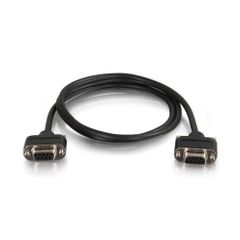 Cables To Go 35ft Serial RS232 DB9 Null Modem Cable with Low Profile Connectors F/F - In-Wall CMG-Rated - 52180