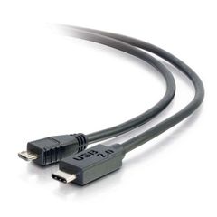Cables To Go 3ft USB 2.0 USB-C to USB Micro-B Cable M/M - Black - 28850