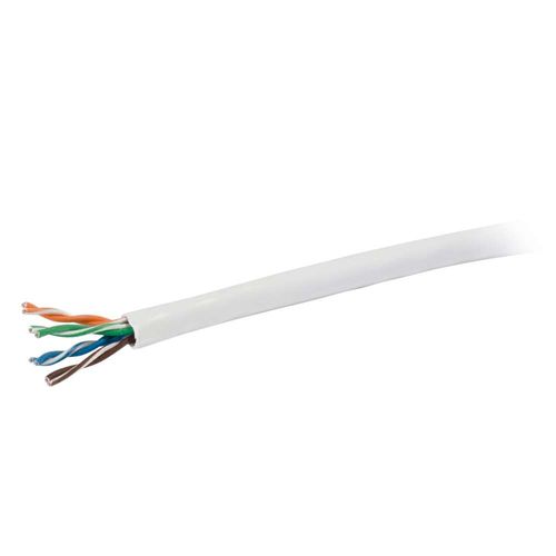 Cables To Go 500ft Cat5e Bulk Unshielded (UTP) Ethernet Network Cable with Solid Conductors - Plenum CMP-Rated - White - 56002