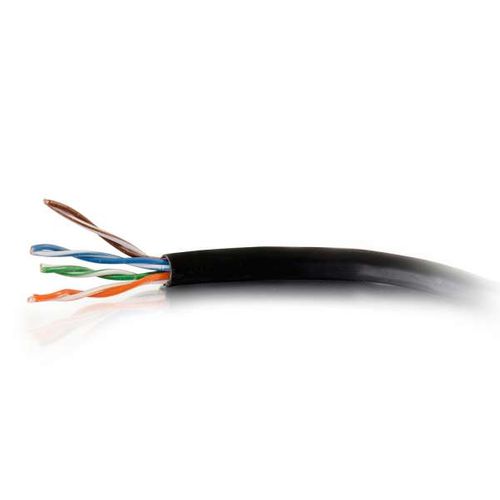 Cables To Go 500ft Cat6 Bulk Unshielded (UTP) Ethernet Network Cable with Solid Conductors - Riser CMR-Rated - Black (TAA) - 56026