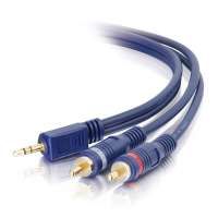 Cables To Go 50ft Velocity&trade; One 3.5mm Stereo Male to Two RCA Stereo Male Y-Cable - 40617
