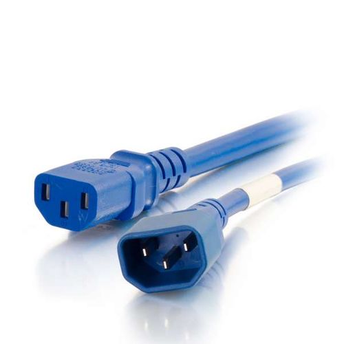 Cables To Go 5ft 14AWG Power Cord (IEC320C14 to IEC320C13) - Blue - 17546