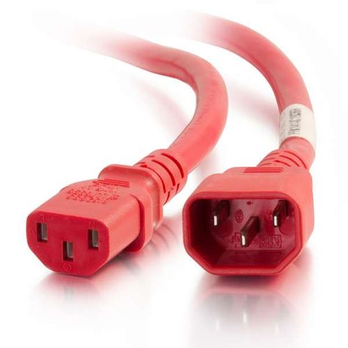 Cables To Go 5ft 14AWG Power Cord (IEC320C14 to IEC320C13) -Red - 17547