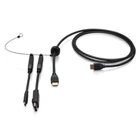 Cables To Go 6ft (1.8m) 4K HDMI® Premium Cable and Universal Dongle Adapter Ring with Color Coded DisplayPort™ and USB-C® (without Pull Tab) - C2G4200587