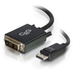 Cables To Go 6ft DisplayPort Male to Single Link DVI-D Male Adapter Cable - Black - 54329