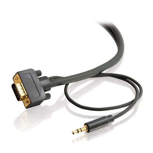 Cables To Go 6ft Flexima&trade; VGA + 3.5mm A/V Cable M/M - In-Wall CL3-Rated - 28250