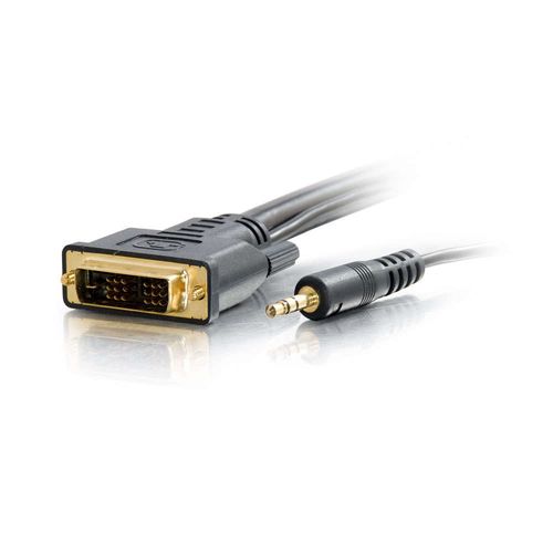 Cables To Go 6ft Pro Series Single Link DVI-D&trade; + 3.5mm A/V Cable M/M - In-Wall CL2-Rated - 41240