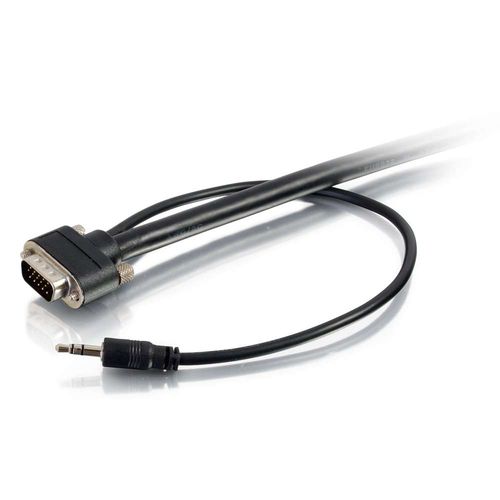 Cables To Go 6ft Select VGA + 3.5mm Stereo Audio A/V Cable M/M - In-Wall CMG-Rated - 50225