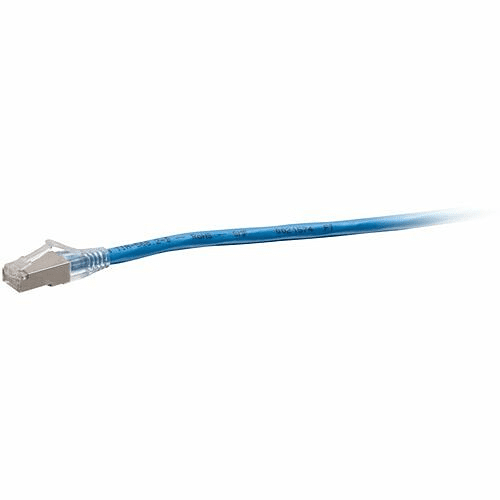 Cables To Go 75ft (22.8m) TAA-Compliant F-Series Cat6a Snagless Shielded (STP) Network Cable - Blue - C2G43831